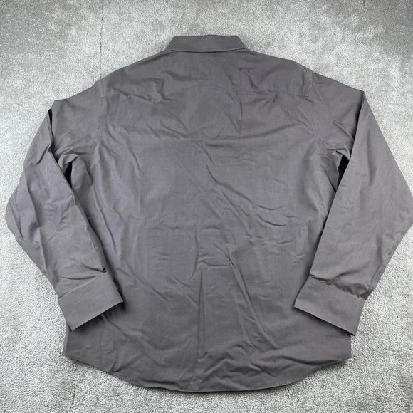 UNTUCKit Sangiovese Shirt Mens Size X-Large Gray Relaxed Fit Wrinkle Free Button - Picture 4 of 11